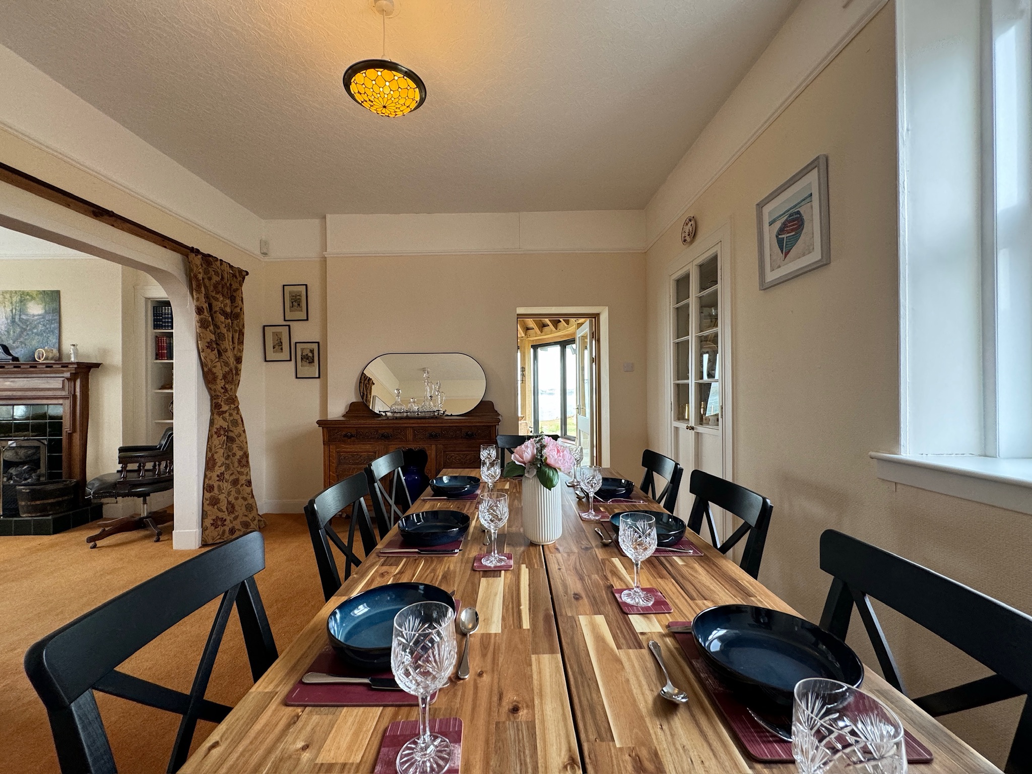 Dining room opening onto the living room