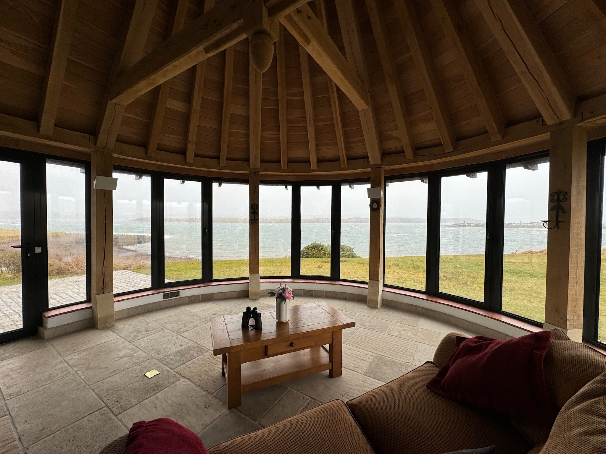 The garden room and its water views