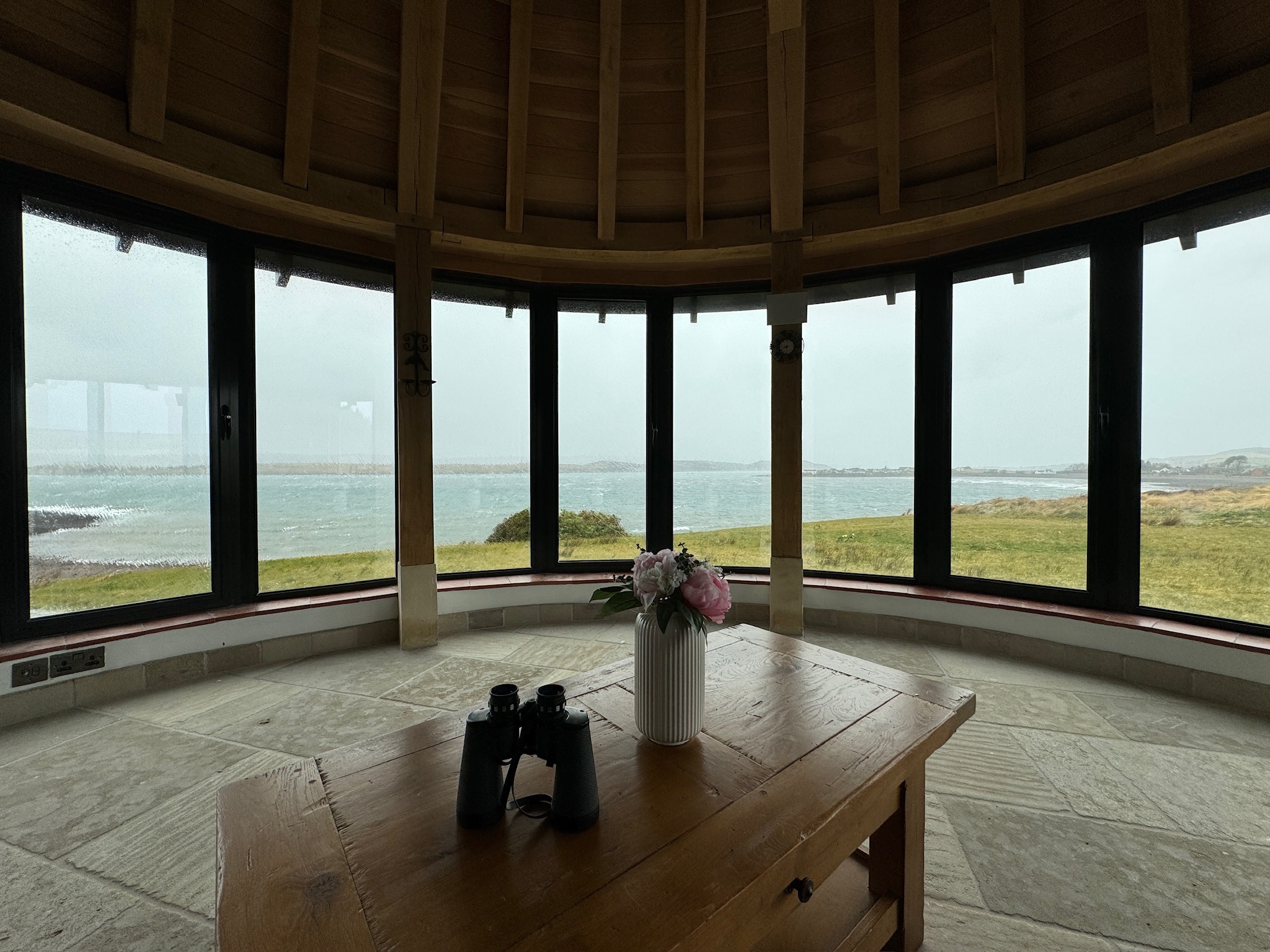 The garden room on a stormy day