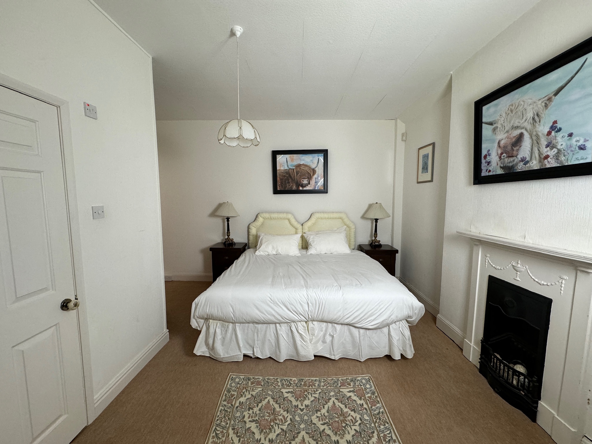 Bedroom with moorland views